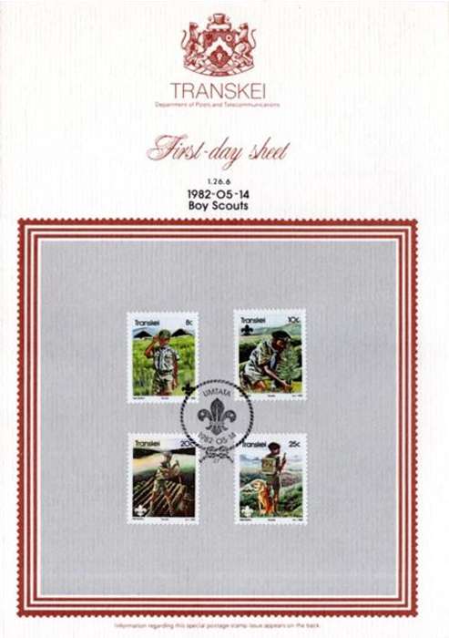 Transkei - 1982 75th Anniversary of Boy Scouts FDS 1.26.6