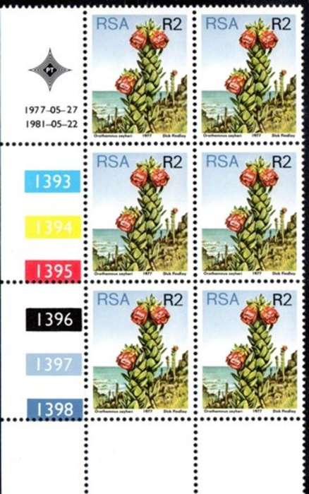South Africa - 1981 Proteas R2 perf 14 Control Block (1981.05.22) MNH SACC 434a