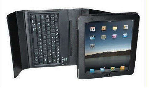 IPAD 2 LEATHER CASE WITH BUILT IN BLUETOOTH KEYBOARD