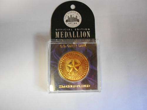 The cutty sark 22ct gold plated commemorative medallion