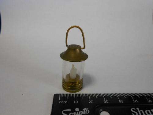 Miniature brass candle lantern - as per scan