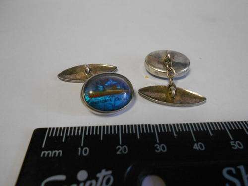Pretoria castle butterfly wings silver cufflinks - as per scan