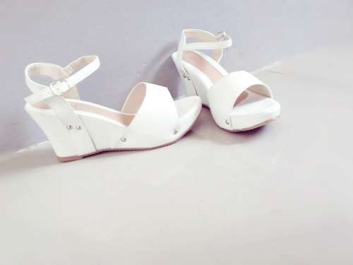 Comfy & Light Womens Ankle Strap Wedge Platform Heels - Size 5 in White Only