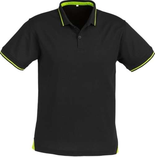 Size 4XL Mens Stylish and Unique Golf Shirt - Black and Lime (XXXXL)