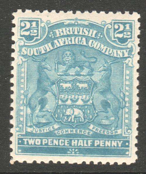 BSAC / Rhodesia : SG80 2½d Dull Blue MM CV £25(2017)