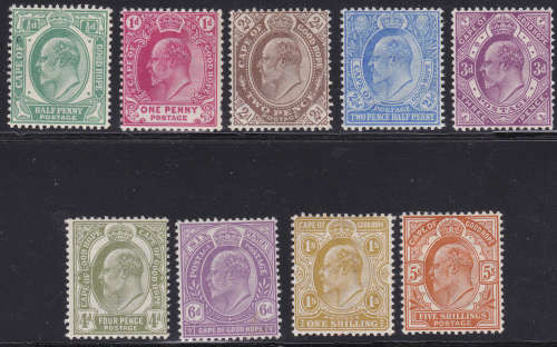 Cape of Good Hope : 1901 SG70-78 COMPLETE SET OF 9 MM
