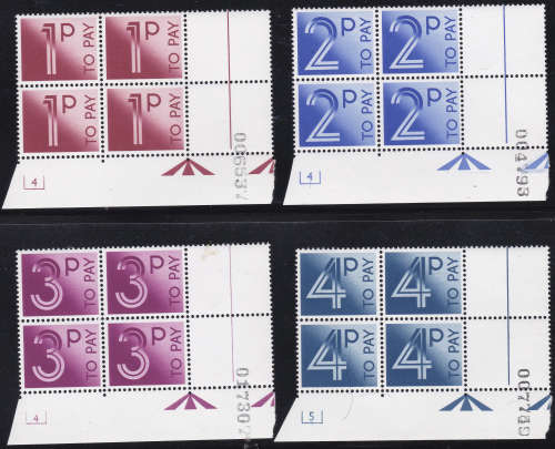 Great Britain QE11 1982 SG D90-D101 COMPLETE SET OF POSTAGE DUES IN PRISTINE UM MARGINAL CONTROL BO4