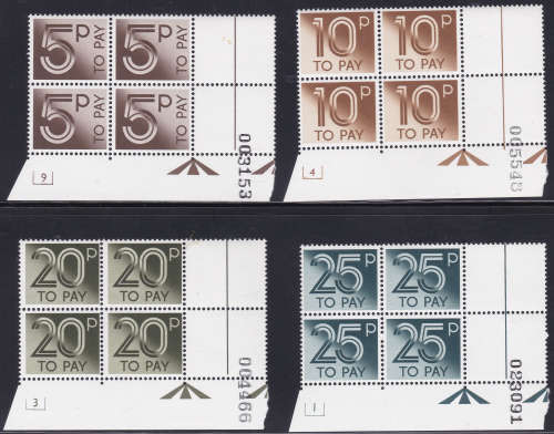 Great Britain QE11 1982 SG D90-D101 COMPLETE SET OF POSTAGE DUES IN PRISTINE UM MARGINAL CONTROL BO4