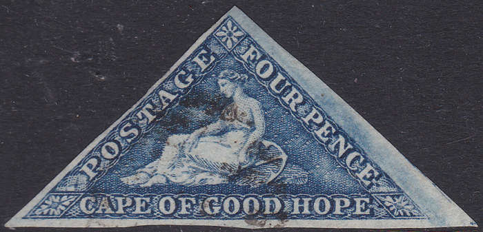 CAPE OF GOOD HOPE 1864 SG19c 4d STEEL BLUE - SUPERB USED - CV R9000