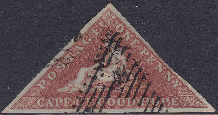 Cape of Good Hope SACC1a  1d DEEP BRICK RED VFU CV R12000