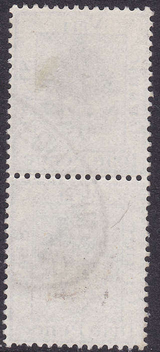 OFS 1896 SG75a ½d ON 3d ULTRAMARINE PAIR, BOTH WITH DOUBLE SURCHARGE - SCARCE
