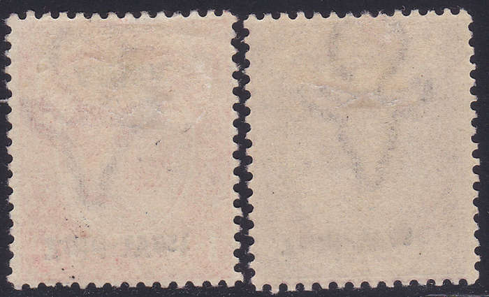 SWA 1923 SACC2a and 3a : 1d and 2d SINGLES WITH INVERTED OVERPRINT - MM - SCARCE