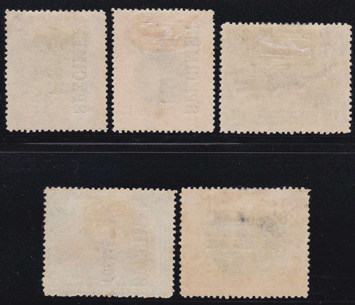 NORTH BORNEO 1895 SGD3,D5,D8,D10andD11 `SPECIMEN` POSTAGE DUE SET CV £160