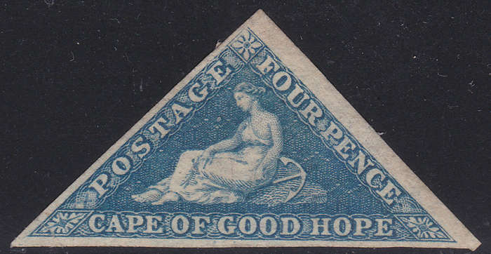 Cape of Good Hope 1855 SACC6a 4d BLUE LMM CV R27000 - SCARCE