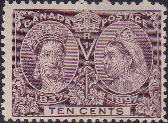 CANADA 1897 JUBILEE ISSUE SG131 10c PURPLE MM 2017 CV £90