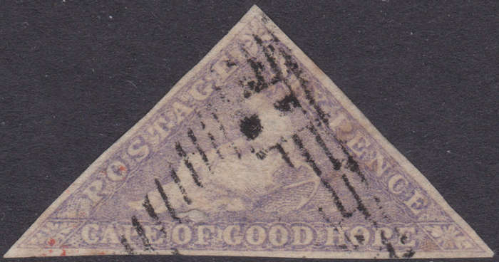 Cape of Good Hope 1858 SACC7 6d PALE ROSE LILAC,  VFU CV R12000