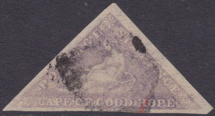 Cape of Good Hope 1858 SACC7 6d PALE ROSE LILAC,  VFU CV R12000