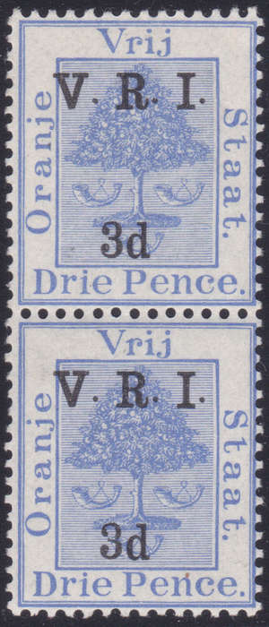 OFS 1900 SACC73 3d on 3d BLUE VERTICAL PAIR(THICK `V`) **UNMOUNTED MINT** - CV R420+