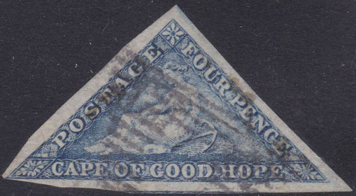 CAPE OF GOOD HOPE 1864 SACC15c 4d STEEL BLUE - VFU - CV R9000