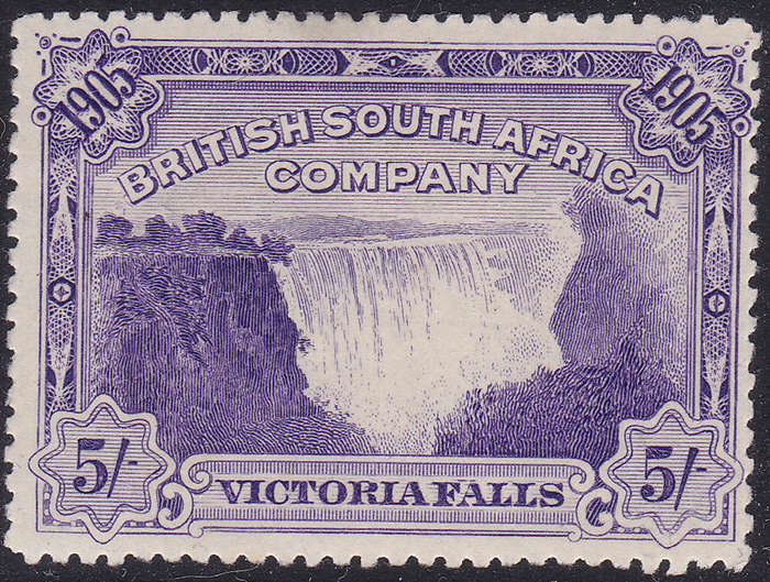 B.S.A.C / Rhodesia 1905 SG99 - 5/- Violet - MM - CV £130(2017)