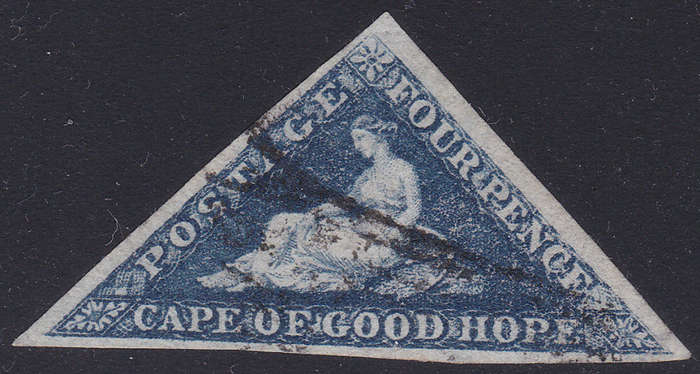 Cape of Good Hope 1864 SACC15b 4d SLATE BLUE - VFU CV R18000