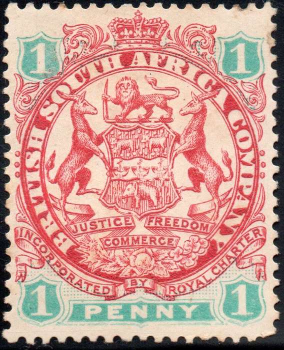 B.S.A.C/Rhodesia SG42 1d Scarlet & Emerald -  MM CV £14