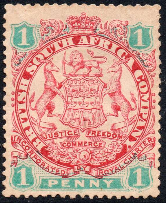 BSAC / Rhodesia : SG29 1d Scarlet & Emerald MM CV £40(2017)