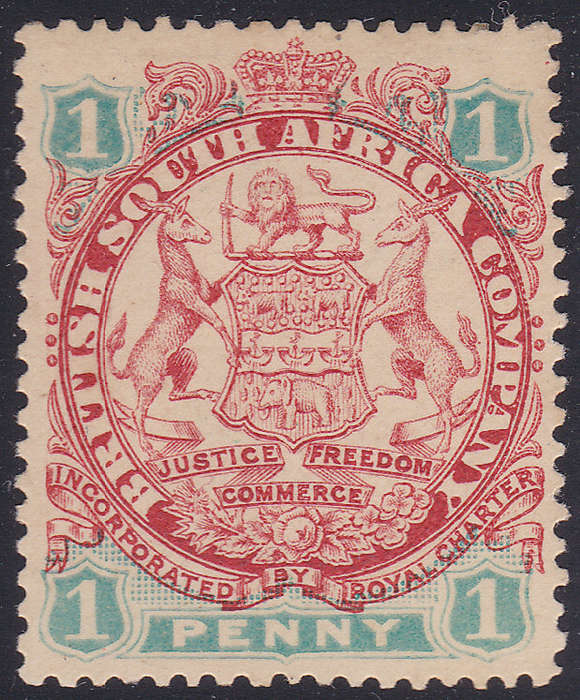 BSAC / Rhodesia : SG29 1d Scarlet & Emerald MM CV £40(2017)
