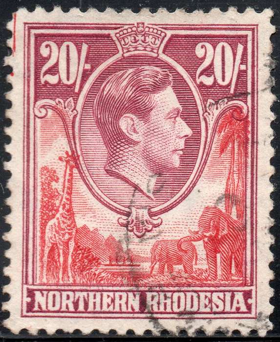 Northern Rhodesia 1938-52 : SG21-45 - Complete Use set of 21 - VFU - CV £170(2017)