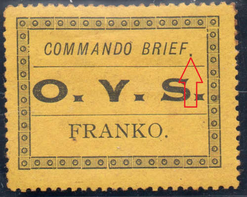 OFS - SG M1 - MILITARY FRANK STAMP WITH VARIETY ``DROPPED STOP`` AFTER ``BRIEF`` - SCARCE