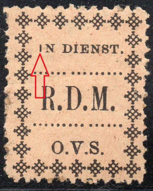 OFS - 1899 - SG PF3 - POLICE FRANK STAMP - BLACK/MAIZE - MOUNTED MINT - CV R6000 - SCARCE