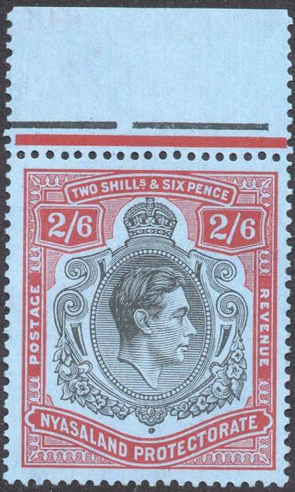 NYASALAND 1938-44  SG140 2s6d Black and Red/Blue - **SUPERB UNMOUNTED MINT**