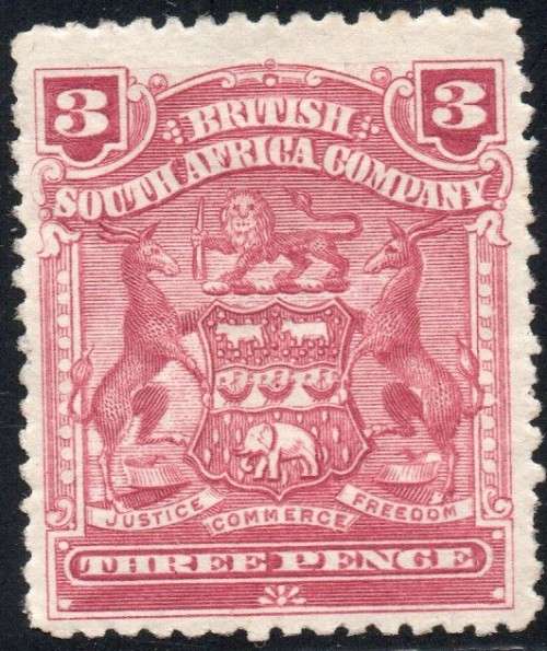 BSAC / RHODESIA  SACC73 3d CLARET  - MM CV R550