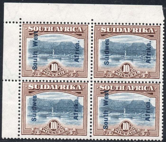 SWA 1926-7 SACC80 SUPERB MARGINAL BLOCK OF FOUR  - VLMM - CV R4400+ (SEE BELOW)