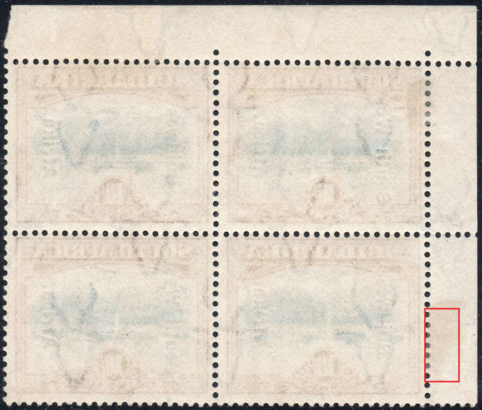 SWA 1926-7 SACC80 SUPERB MARGINAL BLOCK OF FOUR  - VLMM - CV R4400+ (SEE BELOW)