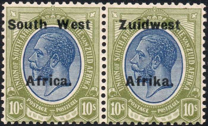 SWA TYPE VIa SACC62 5/- BLUE & DARK OLIVE PAIR(16½) - MM - CV R6000
