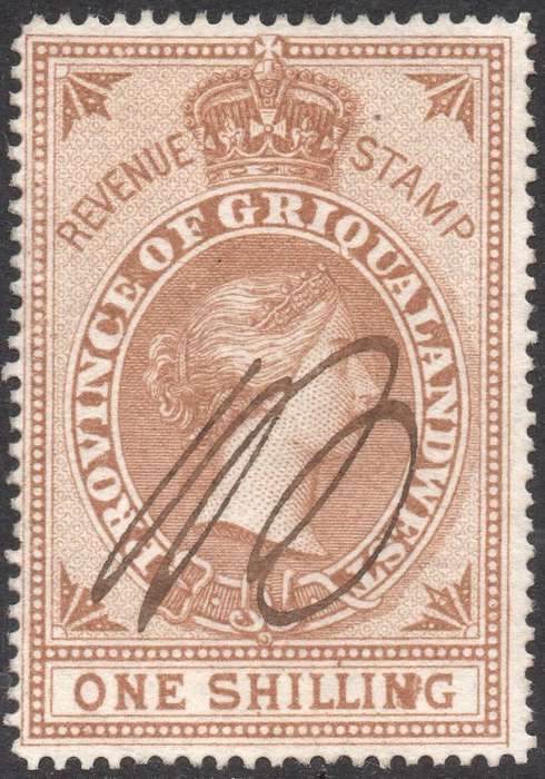 Griqualand West 1870 Barefoot #64 1/- BROWN - VFU