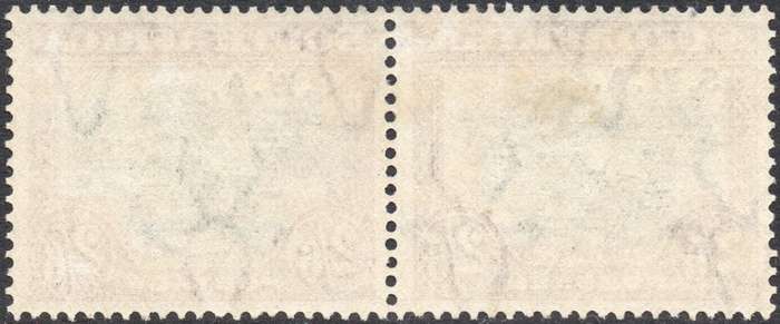 SWA SACC88 2s6d GREEN and BROWN MARGINAL PAIR - LMM - CV R2500
