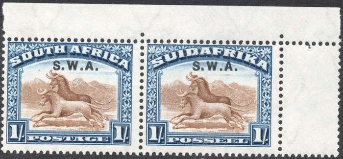 SWA SACC87 1/-  BROWN and BLUE - UM - CV R1000