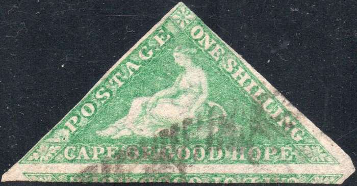 Cape of Good Hope - SACC17 1/- Bright Emerald Green - VFU - CV R25000
