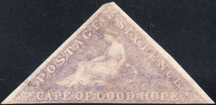 Cape of Good Hope : 1858 SACC7 : 6d PALE ROSE-LILAC - UNUSED - CV R55000 - SCARCE