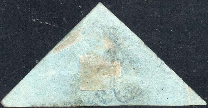 Cape of Good Hope 1853 SACC2 4d DEEP BLUE ON DEEPLY BLUED PAPER - VFU CV R5500