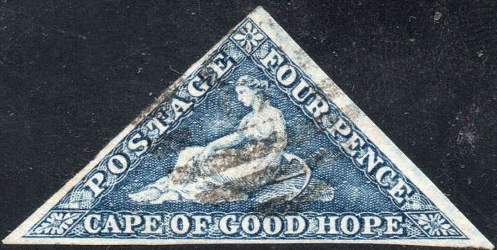 CAPE OF GOOD HOPE 1864 SACC15c 4d STEEL BLUE - VFU - CV R9000