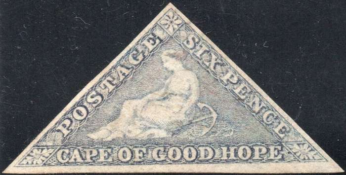 Cape of Good Hope - SACC7c 6d SLATE-LILAC - PART GUM - RARE CV R170000