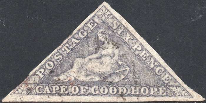 Cape of Good Hope : 1862 SACC7d : 6d SLATE PURPLE - FINE USED - CV R32000