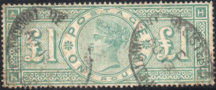 GREAT BRITAIN 1891 SG212 £1 GREEN VFU