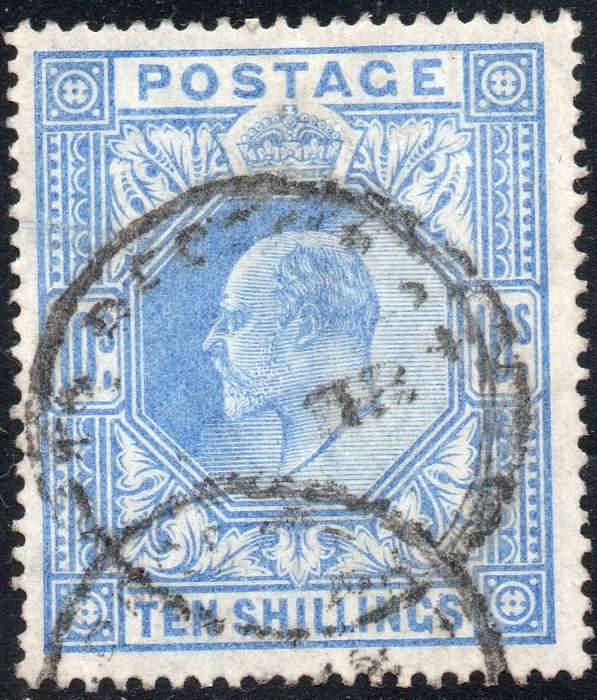 GREAT BRITAIN 1902 SG265 10s ULTRAMARINE VFU