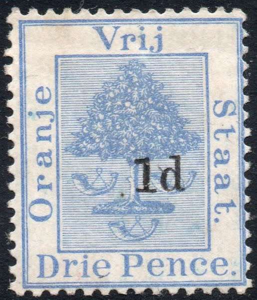 OFS 1890 SG55 1d on 3d ULTRAMARINE O/P TYPE (b)