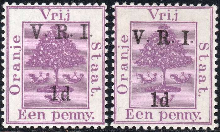 OFS 1900 SG113m 1d on 1d PURPLE WITH SPACE BETWEEN ``1`` & ``d`` - SCARCE