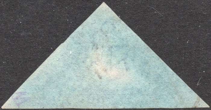 CAPE OF GOOD HOPE 1853 SACC2 - 4d DEEP BLUE ON DEEPLY BLUED PAPER - VFU- CV R5500
